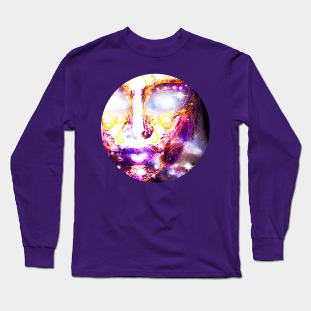 Mysterious Face Mask Long Sleeve T-Shirt by AnnArtshock